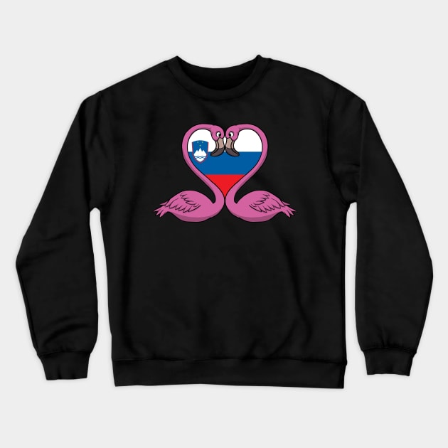 Flamingo Slovenia Crewneck Sweatshirt by RampArt